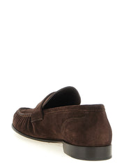 Jimmy Choo Brown Suede Slip-On Loafers