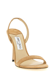 Jimmy Choo Chai Suede Stiletto Heel Sandals