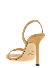 Jimmy Choo Chai Suede Stiletto Heel Sandals