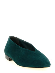 Jimmy Choo Forest Green Suede Ballet Flats