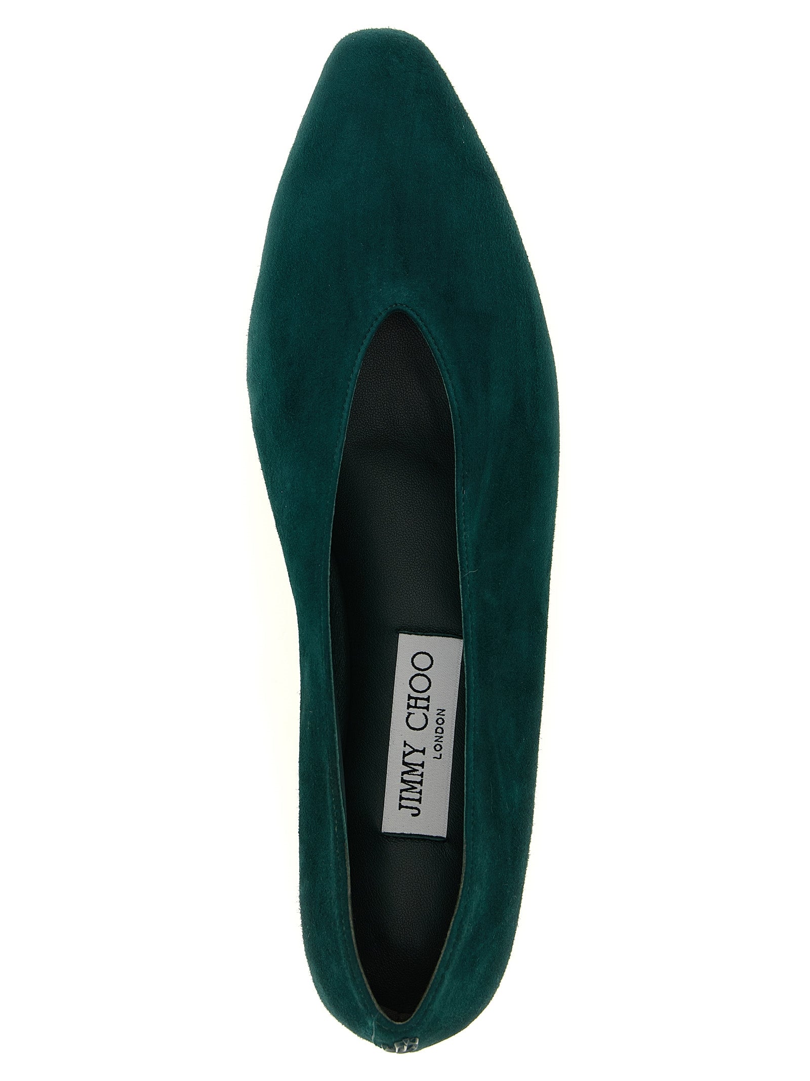 Jimmy Choo Forest Green Suede Ballet Flats