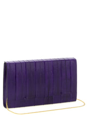 Giuseppe Zanotti Deep Purple Eel Leather Clutch Bag