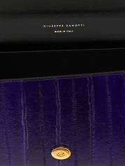 Giuseppe Zanotti Deep Purple Eel Leather Clutch Bag