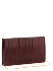 Giuseppe Zanotti Bordeaux Eel Leather Clutch Bag
