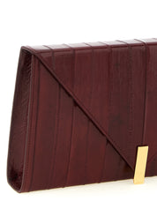 Giuseppe Zanotti Bordeaux Eel Leather Clutch Bag