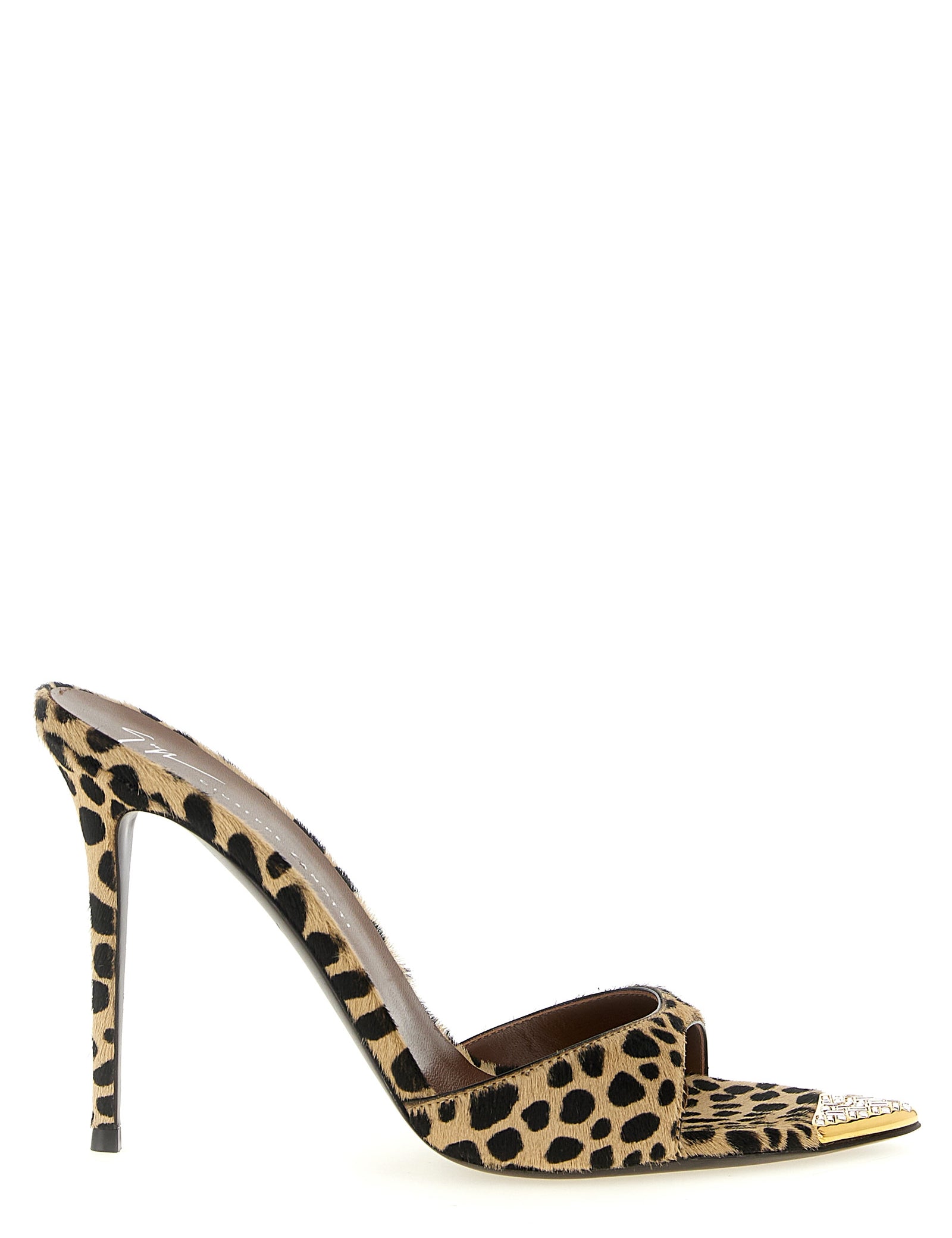 Giuseppe Zanotti Multicolor Pony Hair Mule Sandals