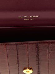 Giuseppe Zanotti Bordeaux Eel Leather Clutch Bag