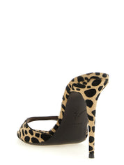 Giuseppe Zanotti Multicolor Pony Hair Mule Sandals