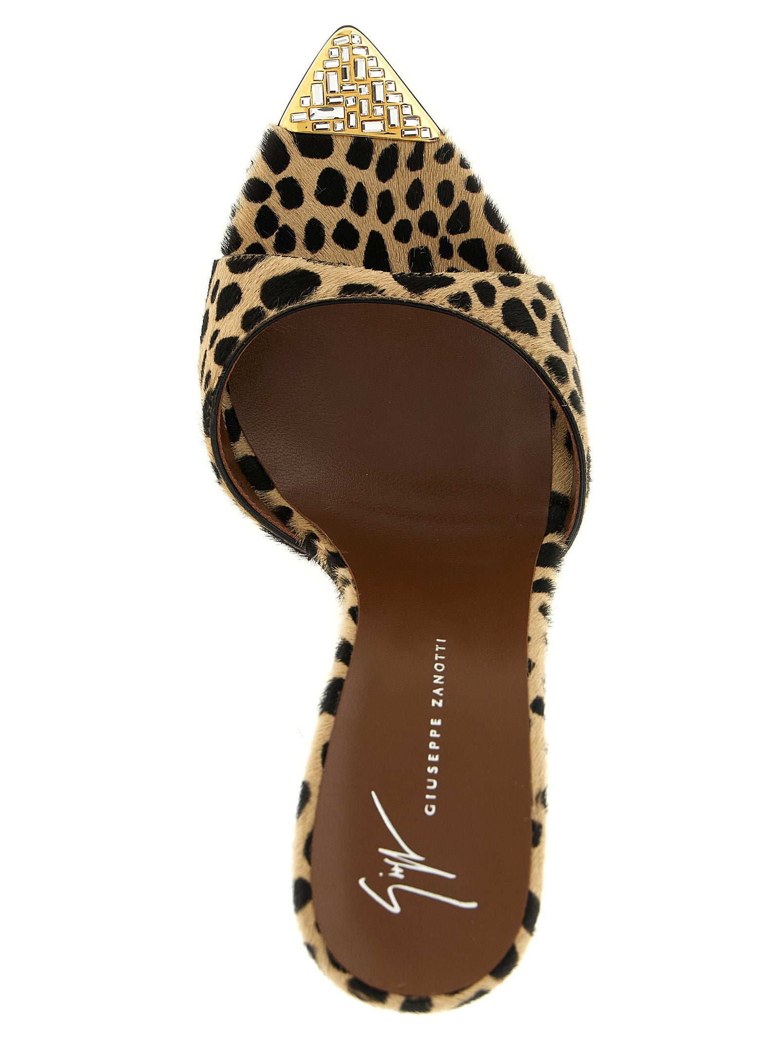 Giuseppe Zanotti Multicolor Pony Hair Mule Sandals
