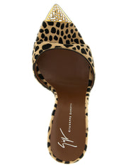 Giuseppe Zanotti Multicolor Pony Hair Mule Sandals