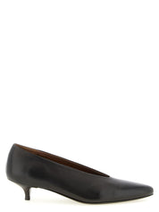 Marsèll Dark Brown Calfskin Mid Heel Pumps