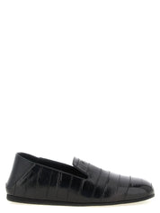Giuseppe Zanotti Black Eel Leather Slip-On Loafers