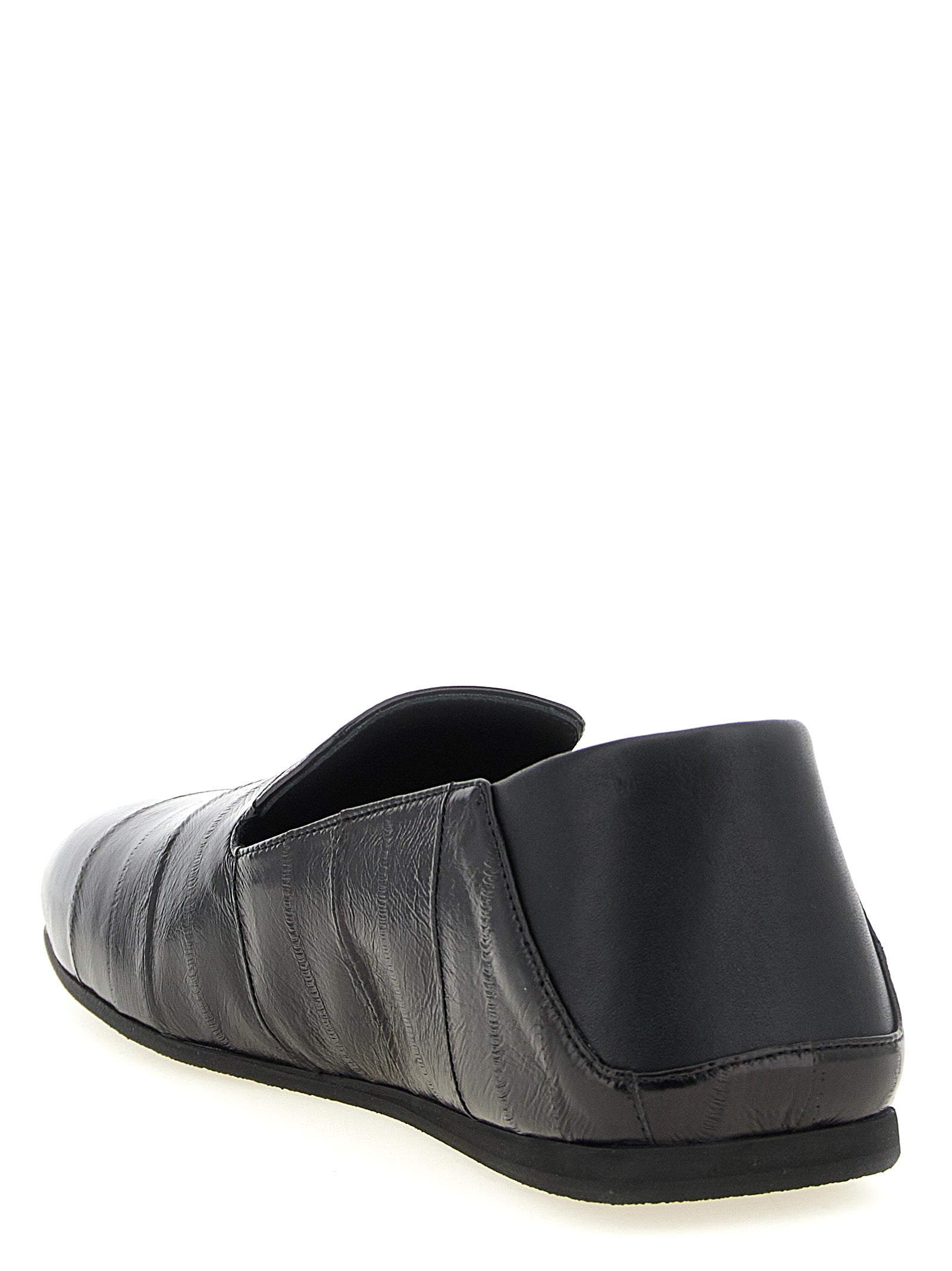 Giuseppe Zanotti Black Eel Leather Slip-On Loafers