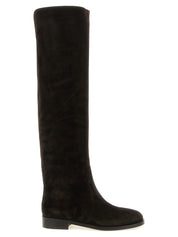 Gianvito Rossi Moka Suede Over The Knee Boots