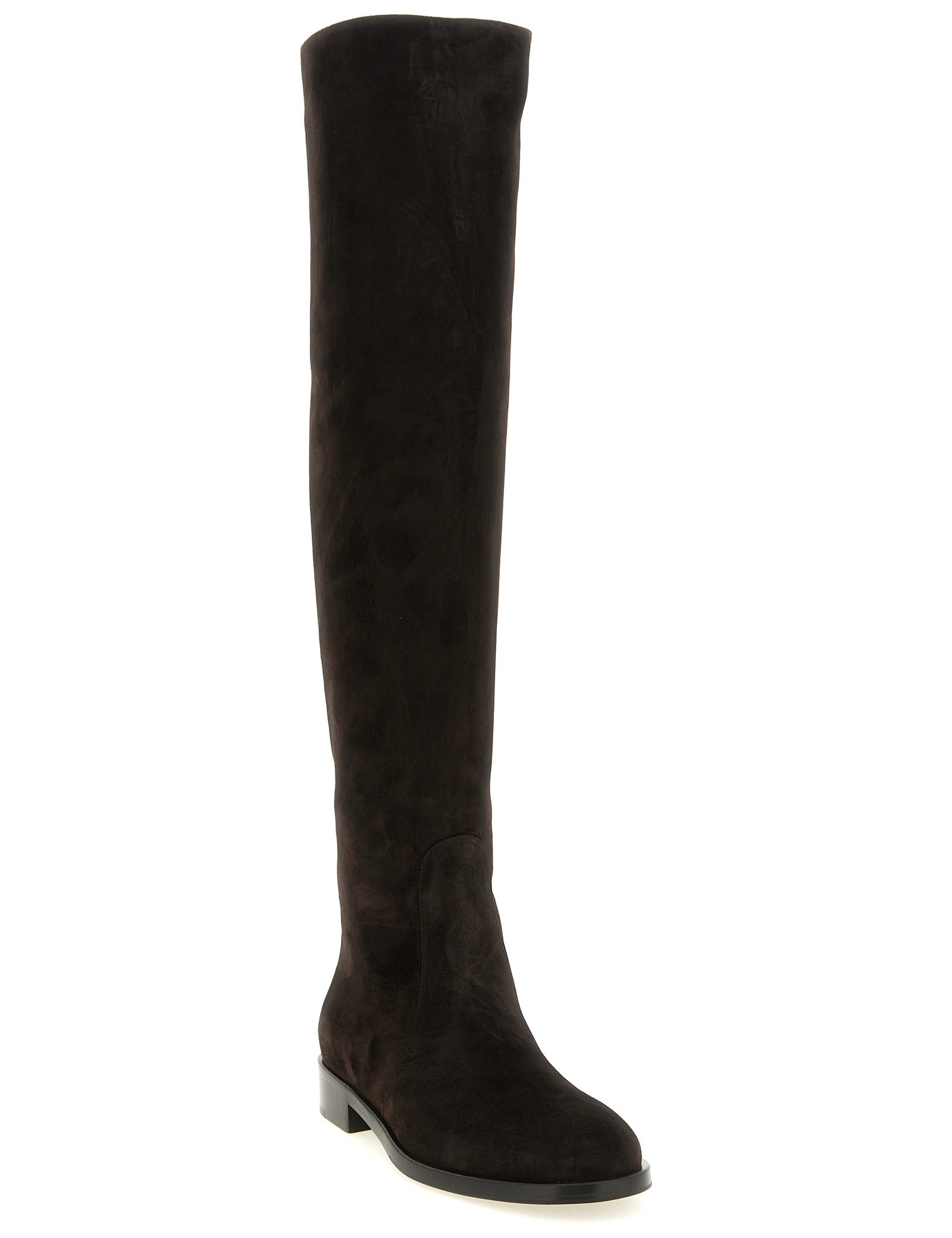 Gianvito Rossi Moka Suede Over The Knee Boots