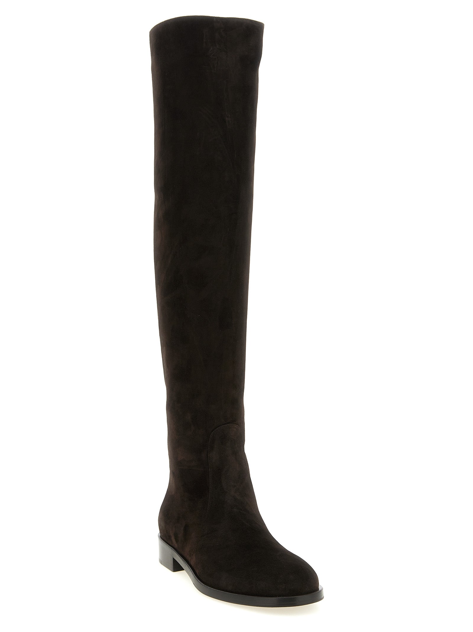 Gianvito Rossi Moka Suede Over The Knee Boots
