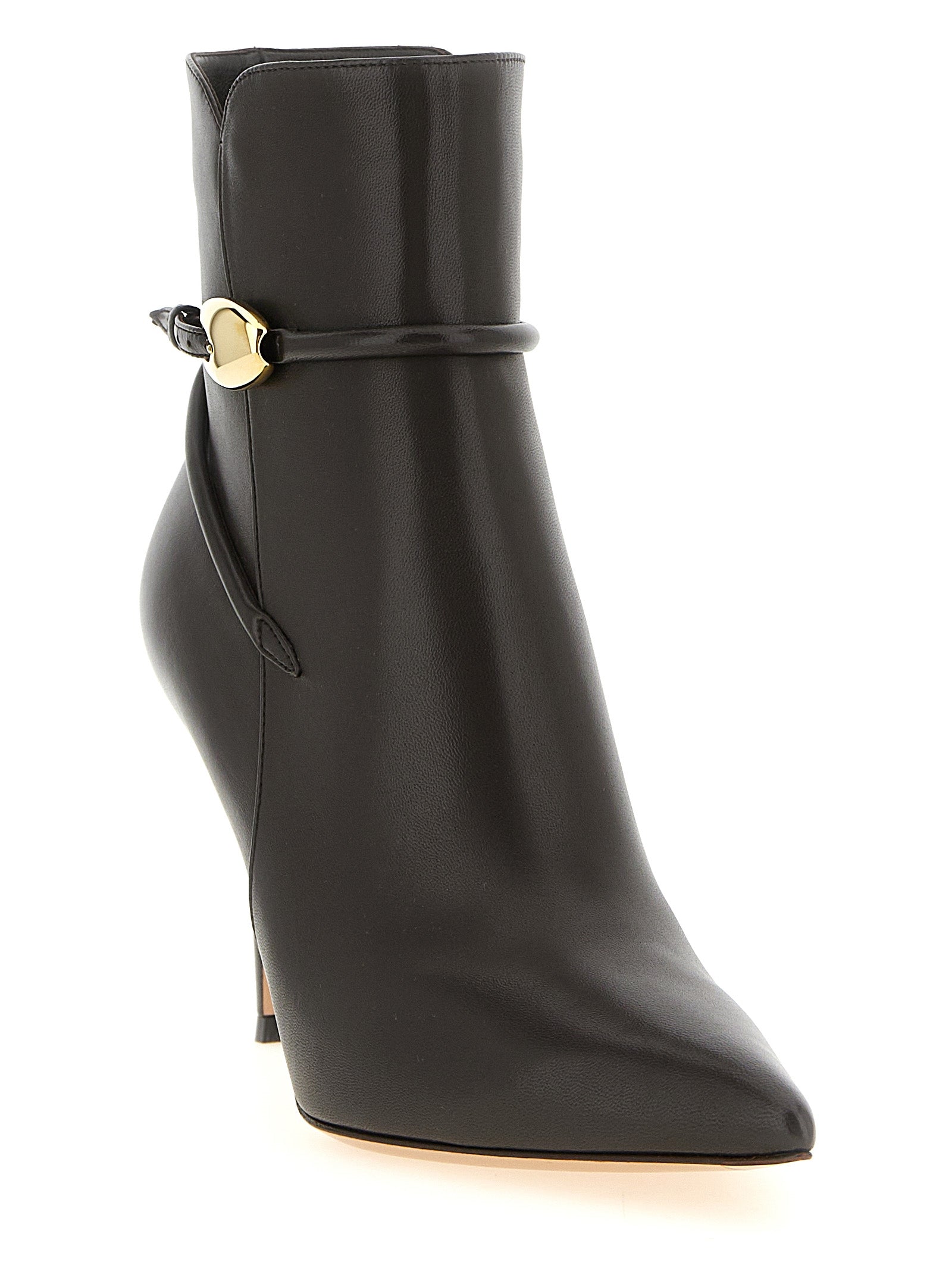 Gianvito Rossi Brown Lambskin Ankle Boots