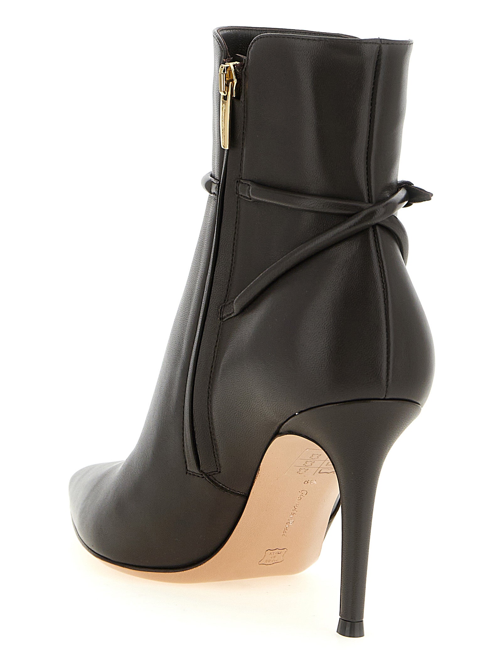 Gianvito Rossi Brown Lambskin Ankle Boots