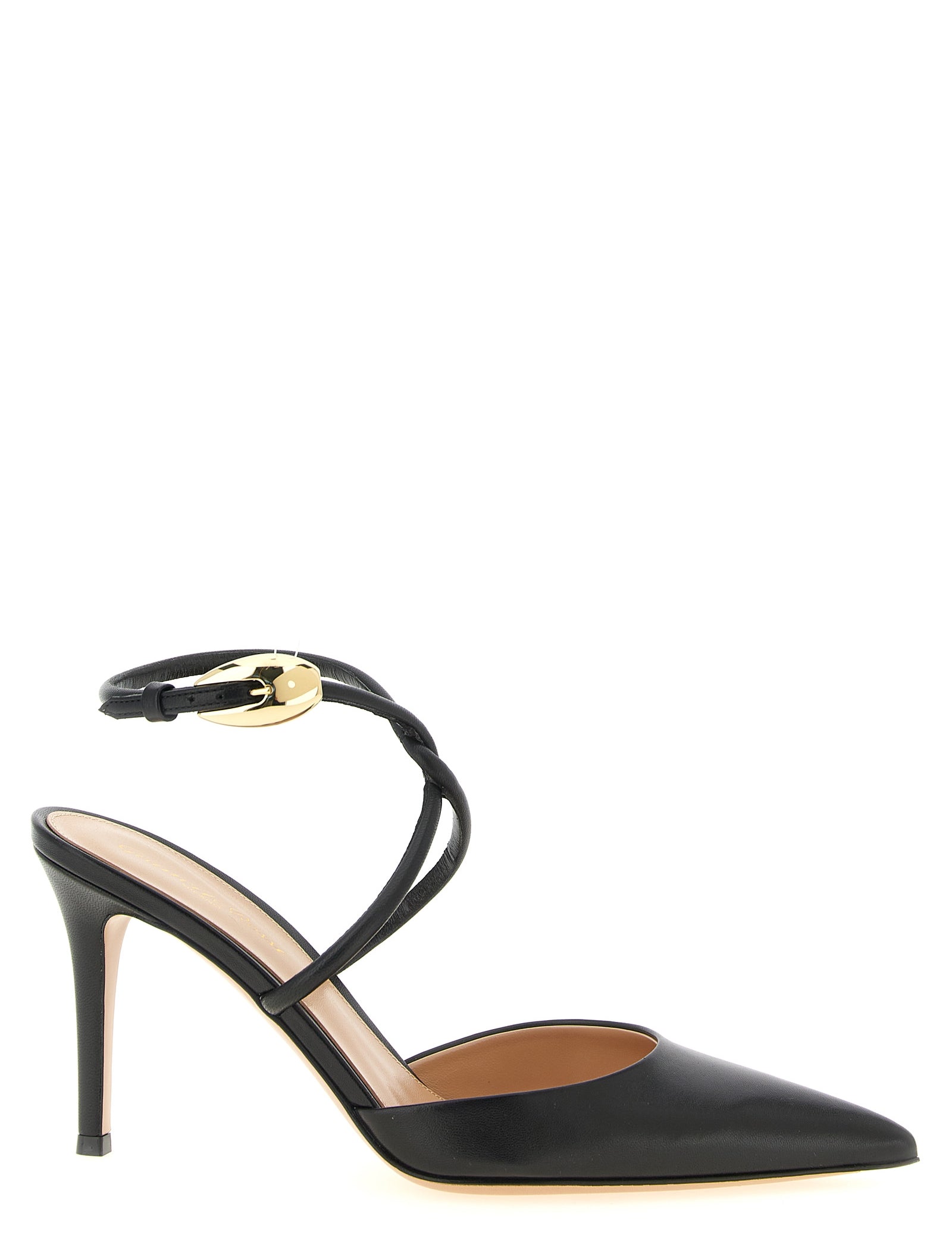 Gianvito Rossi Black Lamb Nappa Leather High-Heel Pumps