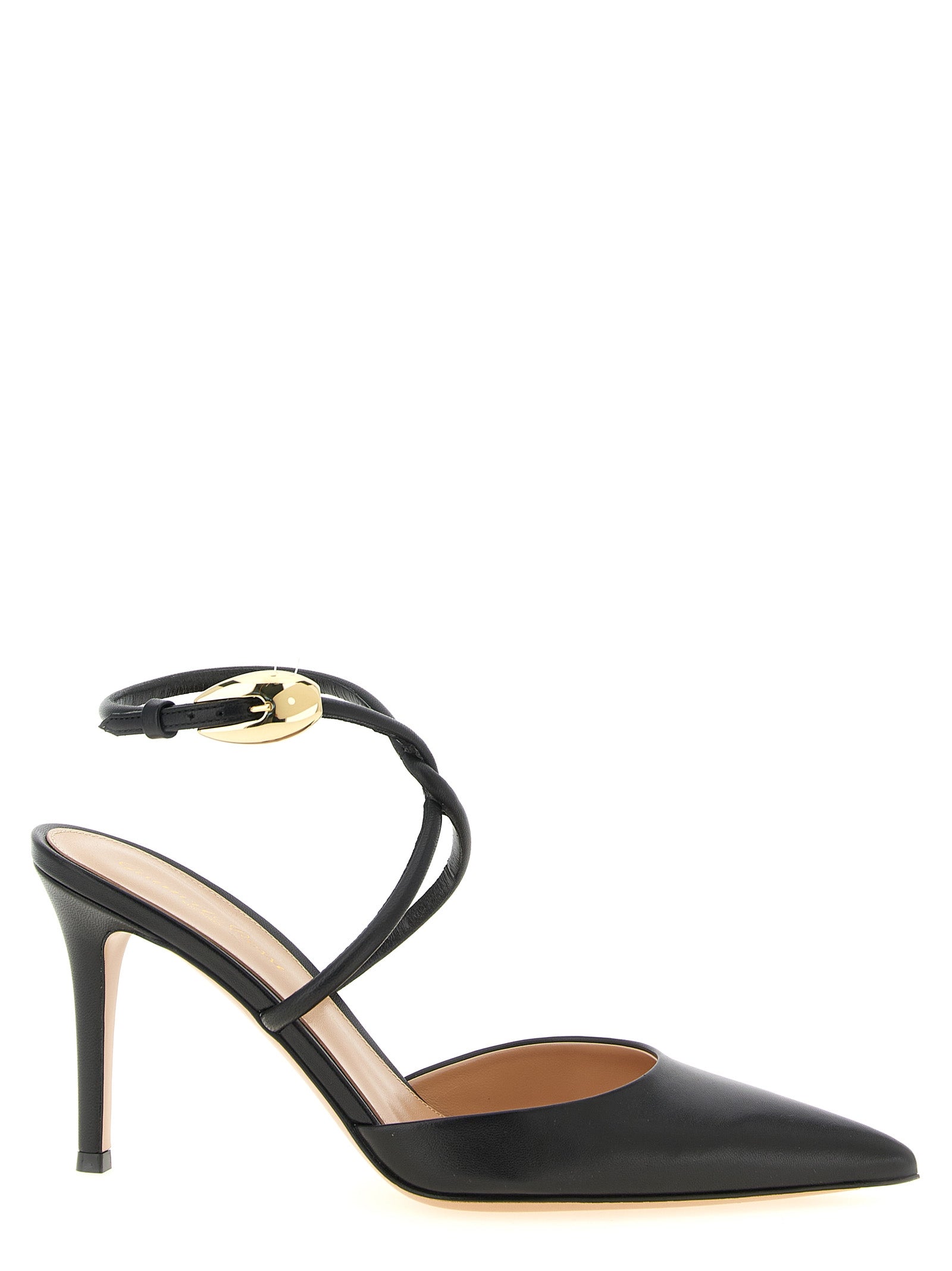 Gianvito Rossi Black Lamb Nappa Leather High-Heel Pumps