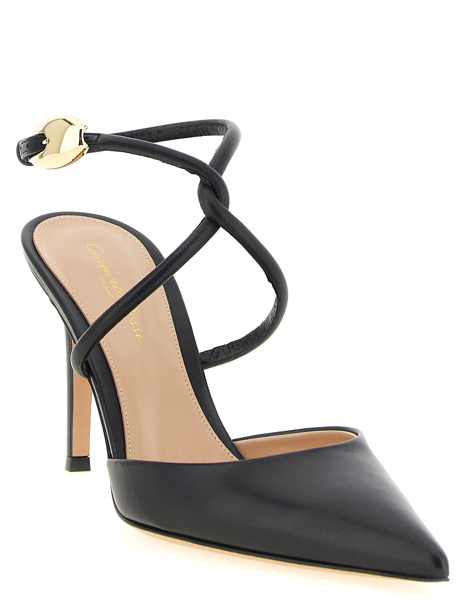 Gianvito Rossi Black Lamb Nappa Leather High-Heel Pumps