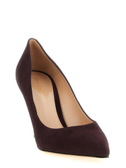 Gianvito Rossi Burgundy Suede High Heel Pumps