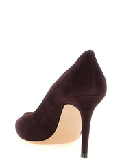 Gianvito Rossi Burgundy Suede High Heel Pumps