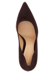 Gianvito Rossi Burgundy Suede High Heel Pumps
