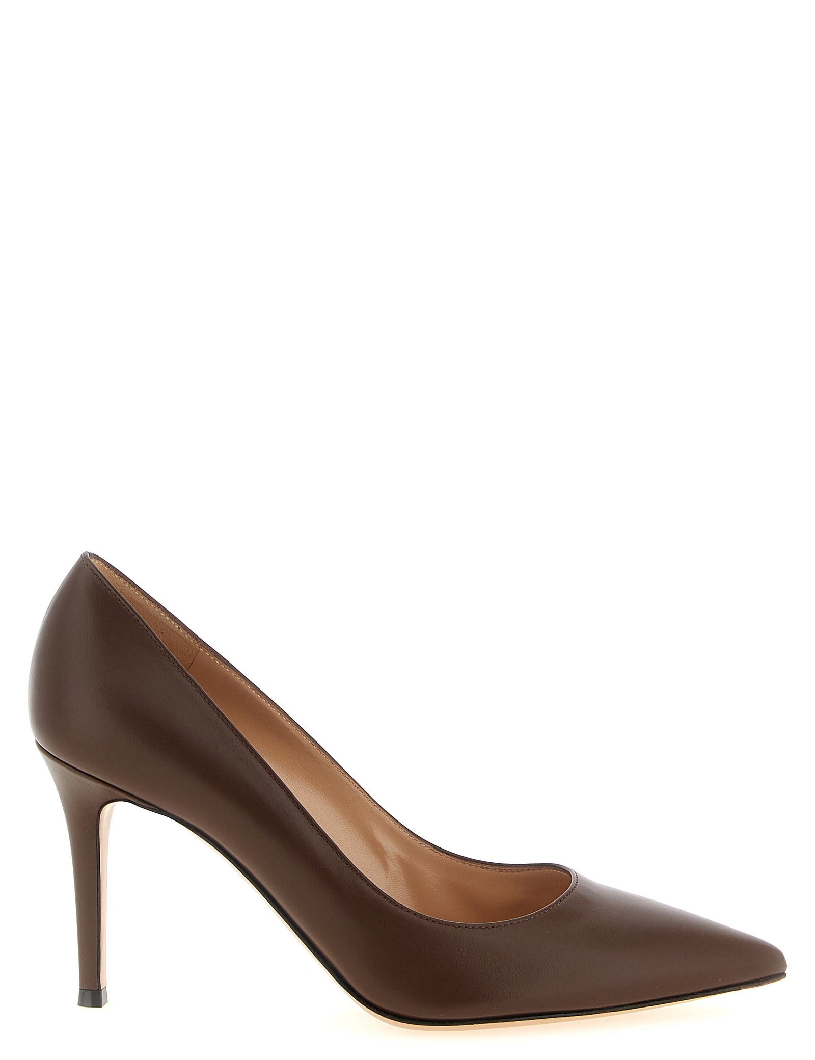 Gianvito Rossi Brown Calfskin High-Heel Pumps