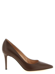 Gianvito Rossi Brown Calfskin High-Heel Pumps