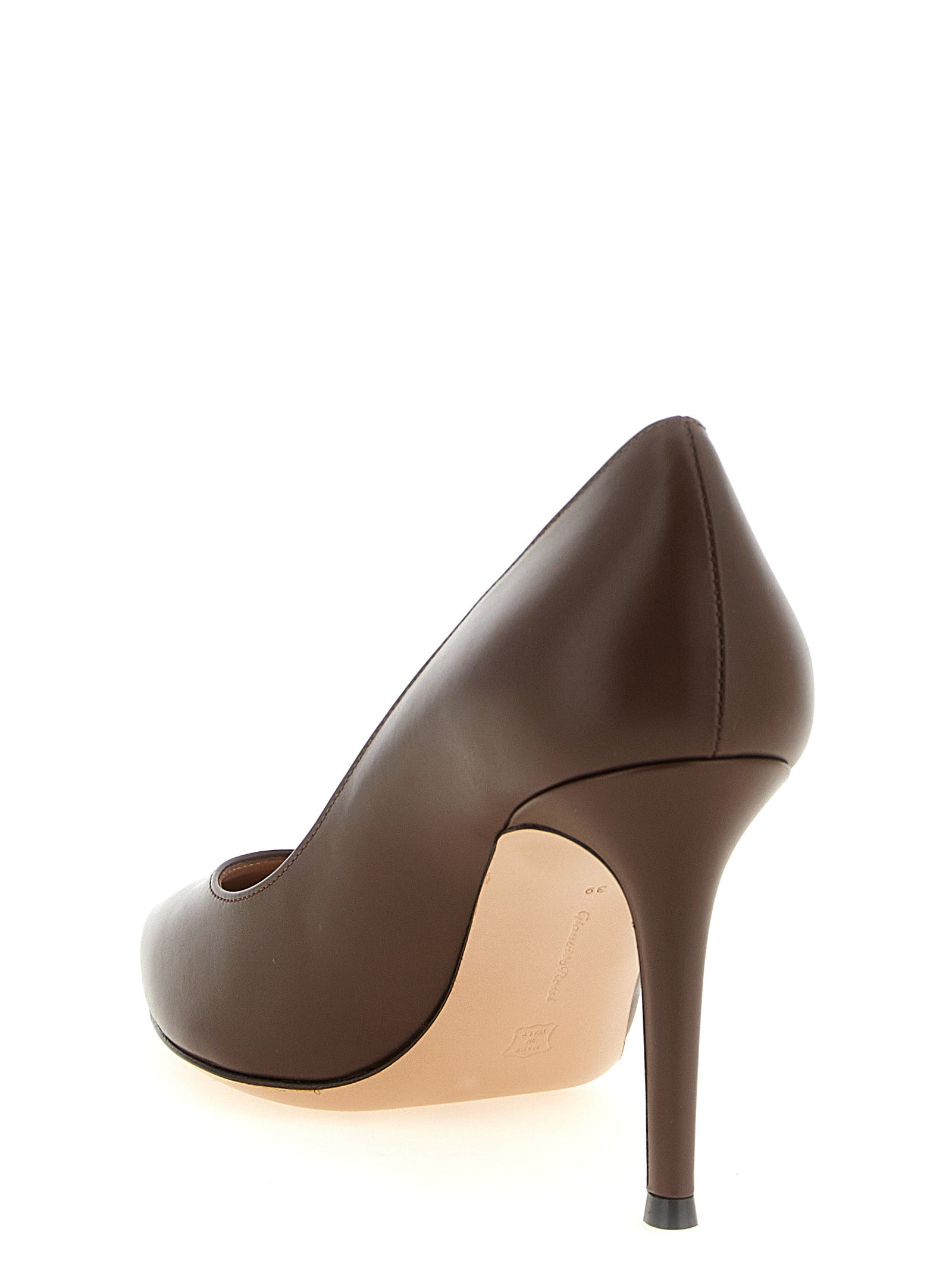 Gianvito Rossi Brown Calfskin High-Heel Pumps