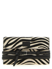 Moschino White/Black Leather Wallet on Chain