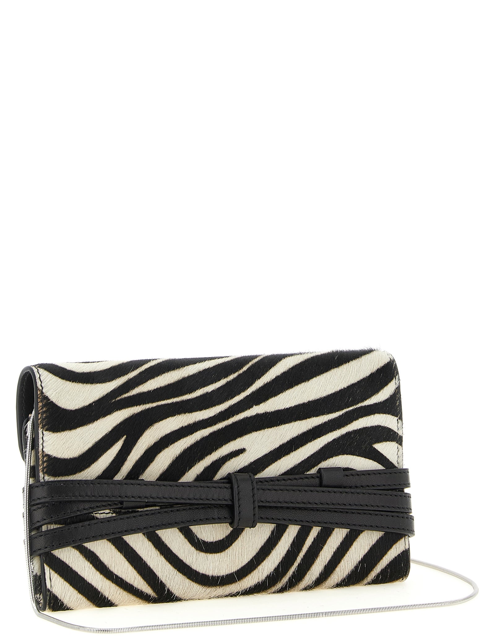 Black Leather Wallet on Chain