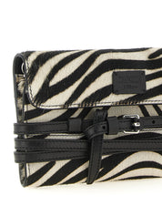 Moschino White/Black Leather Wallet on Chain