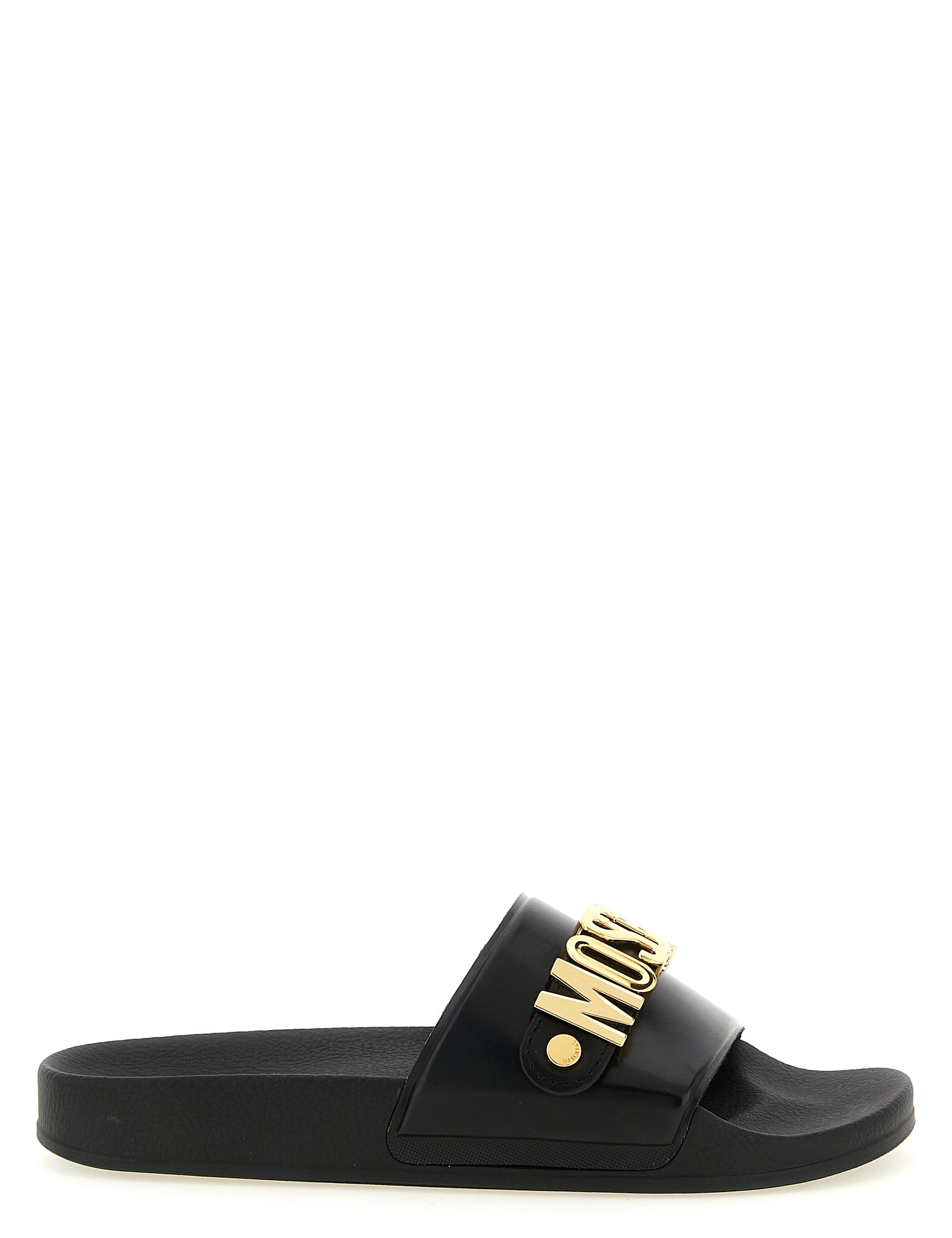 Moschino Gold PVC Slides