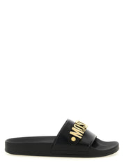 Moschino Gold PVC Slides