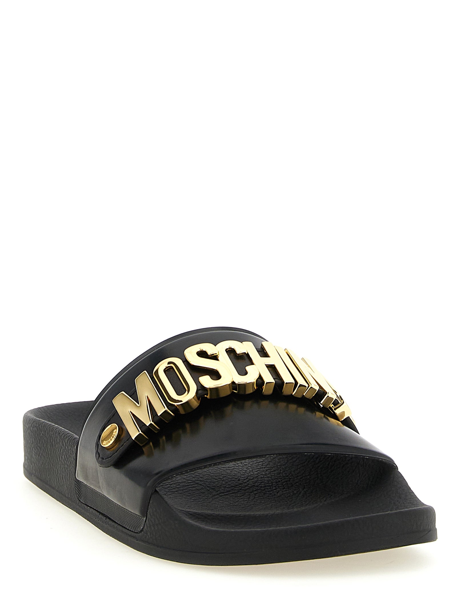 Moschino Gold PVC Slides