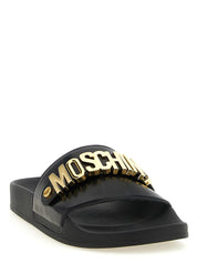 Moschino Gold PVC Slides