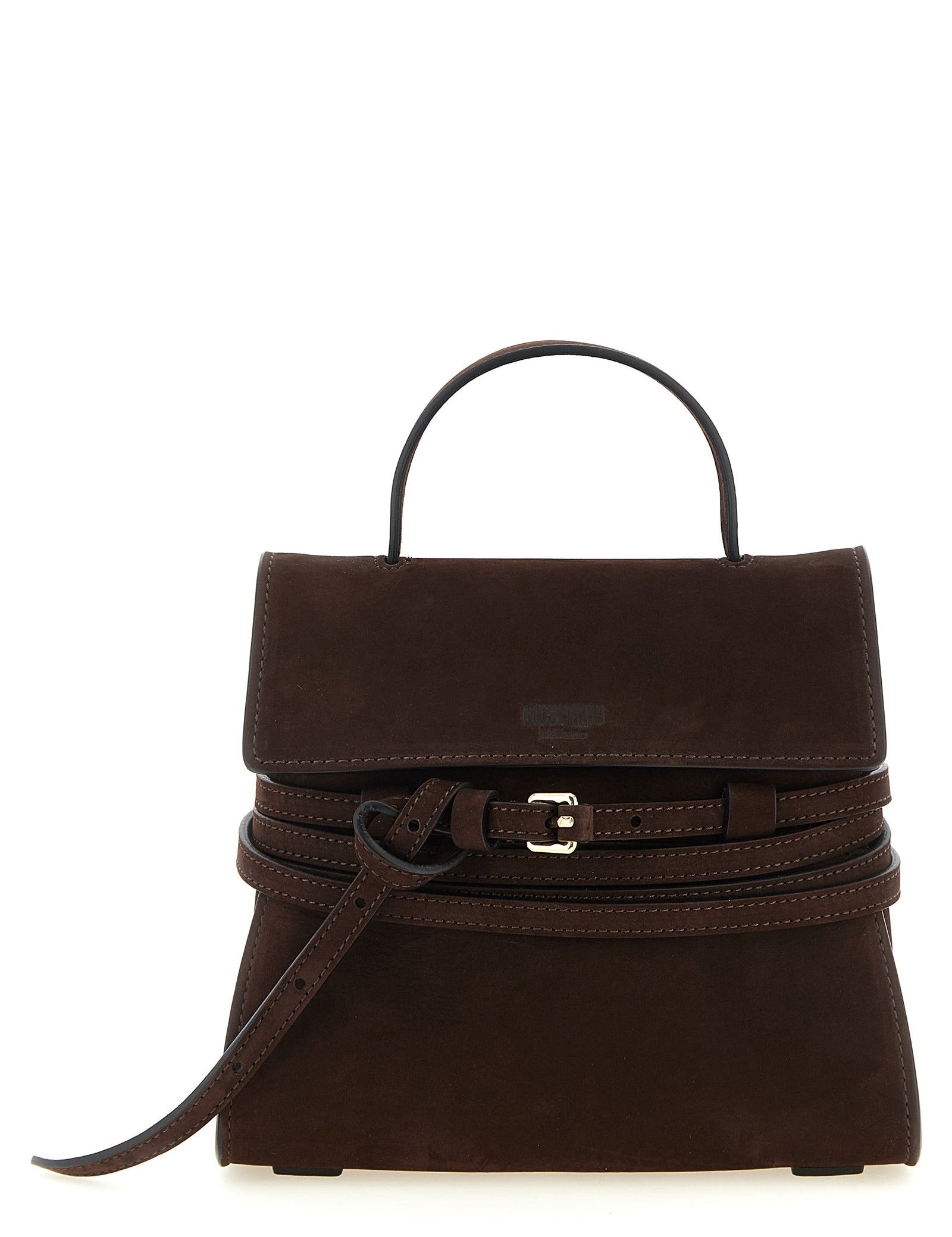 Moschino Dark Brown Calfskin Handbag