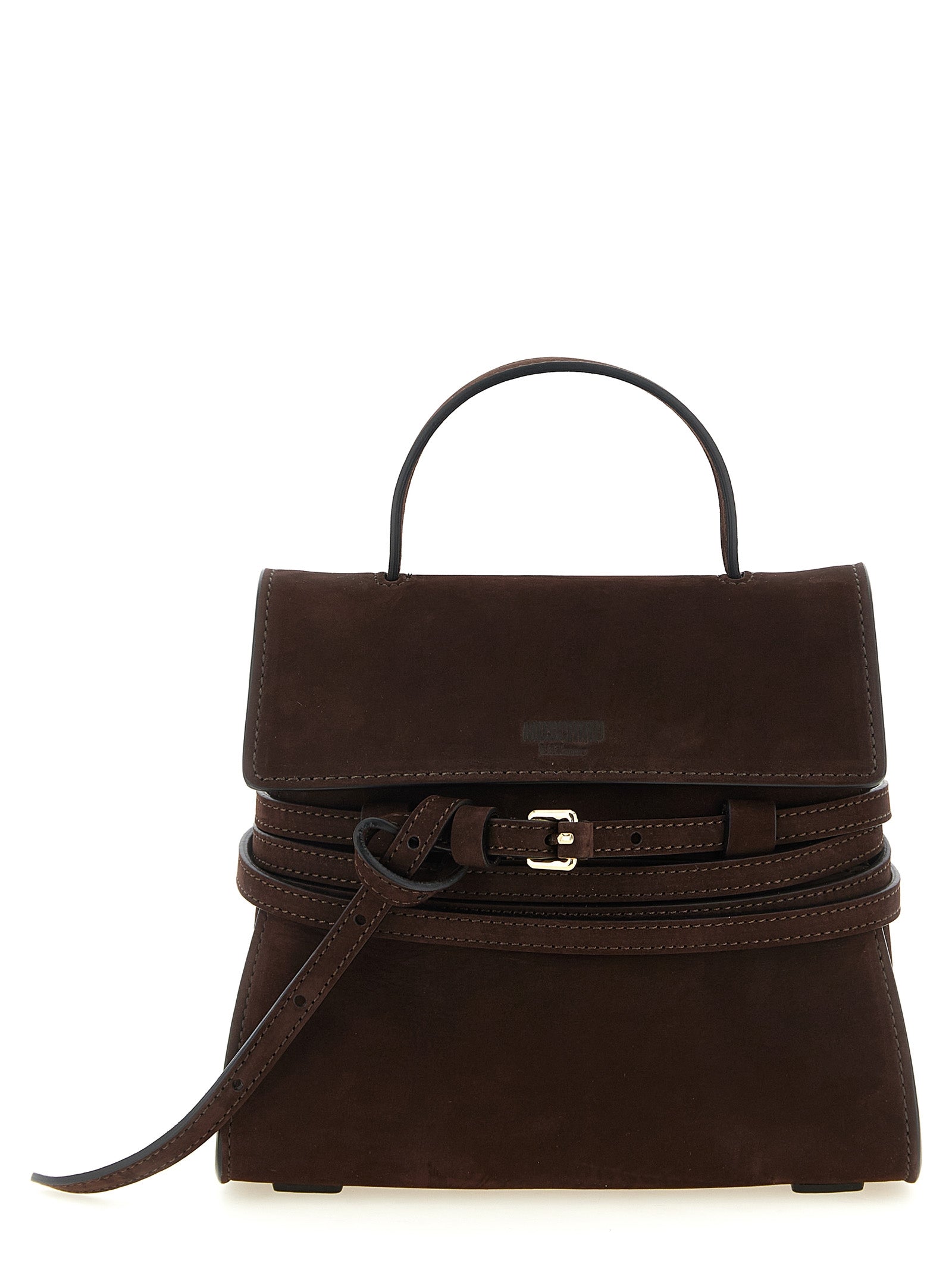 Moschino Dark Brown Calfskin Handbag