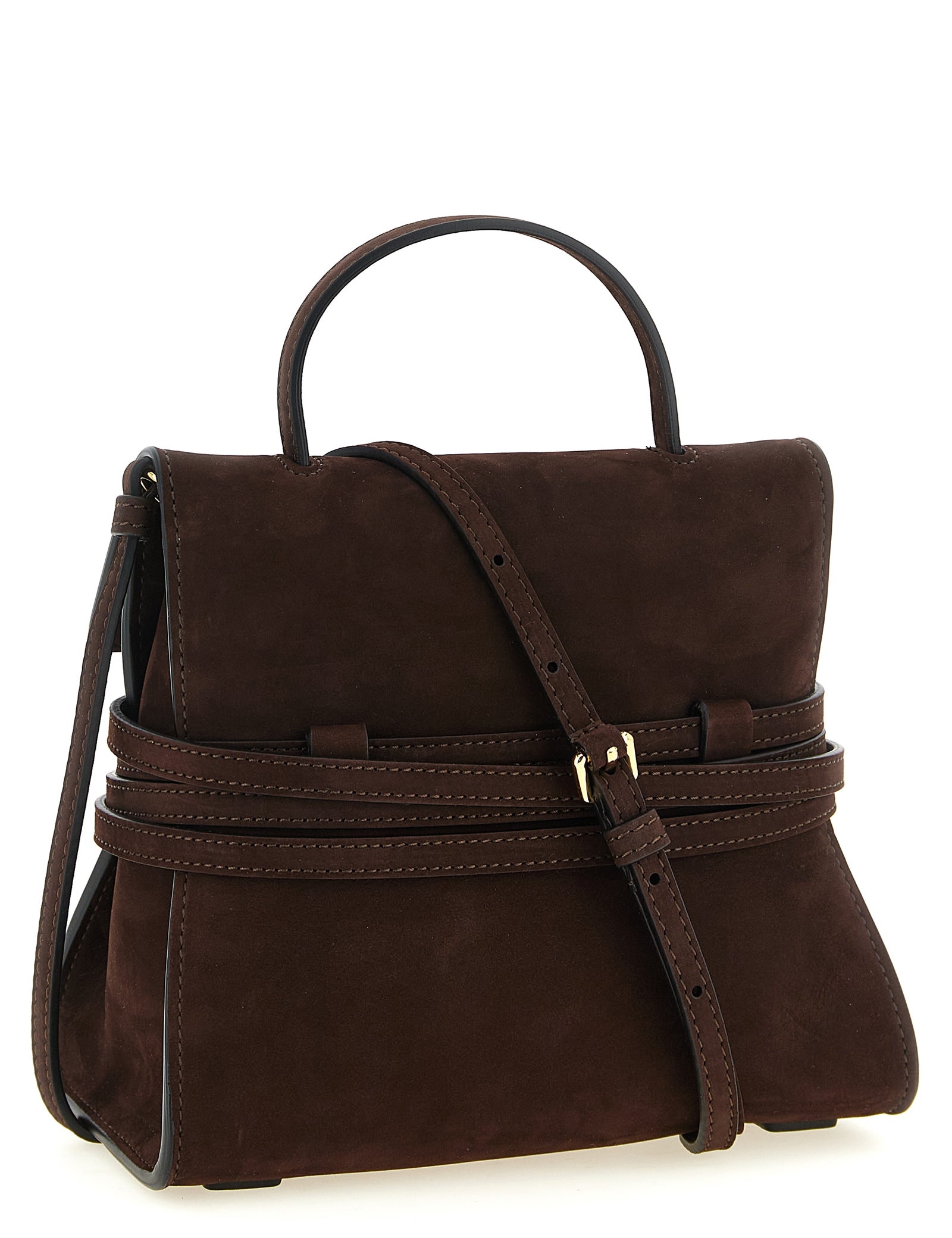 Moschino Dark Brown Calfskin Handbag