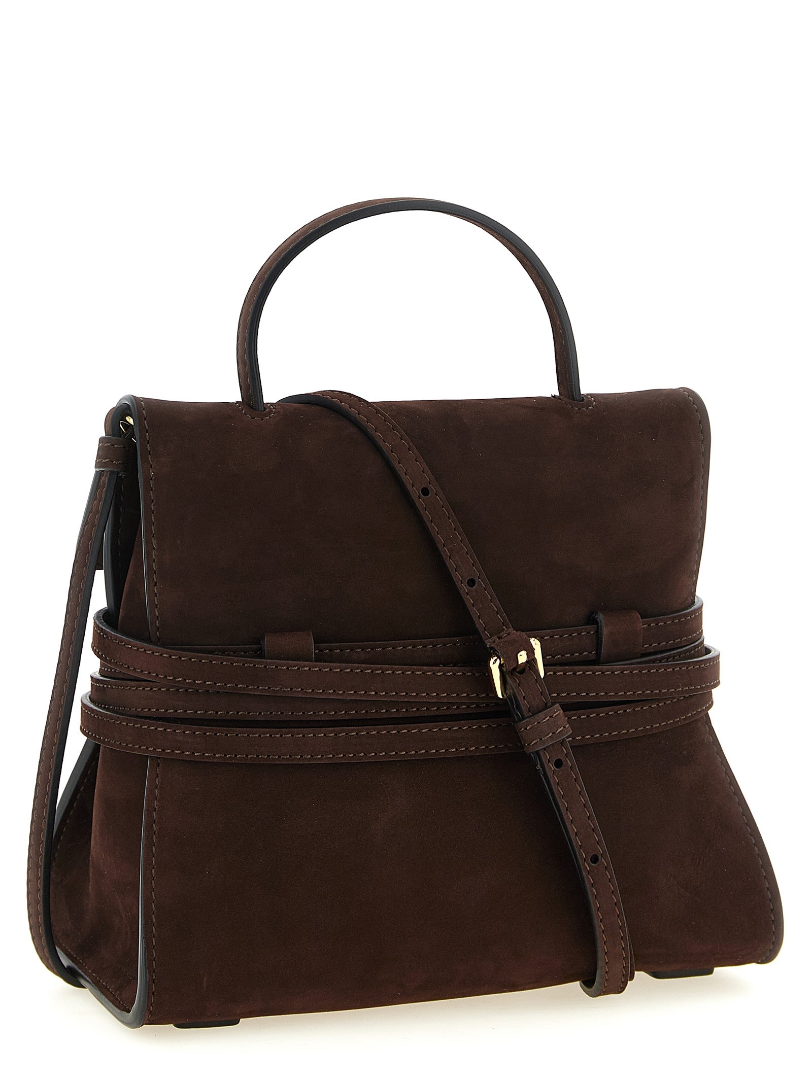 Moschino Dark Brown Calfskin Handbag