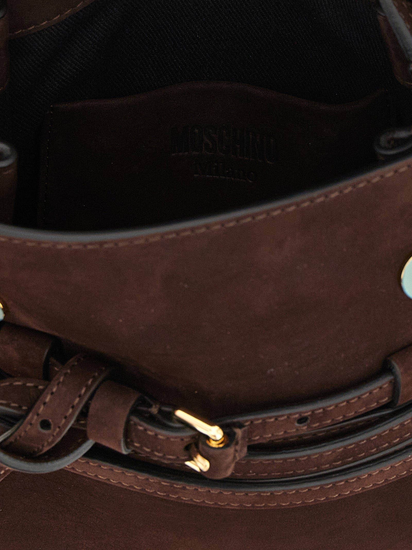 Moschino Dark Brown Calfskin Handbag