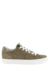 Brunello Cucinelli Gray Khaki Suede Low Top Sneakers