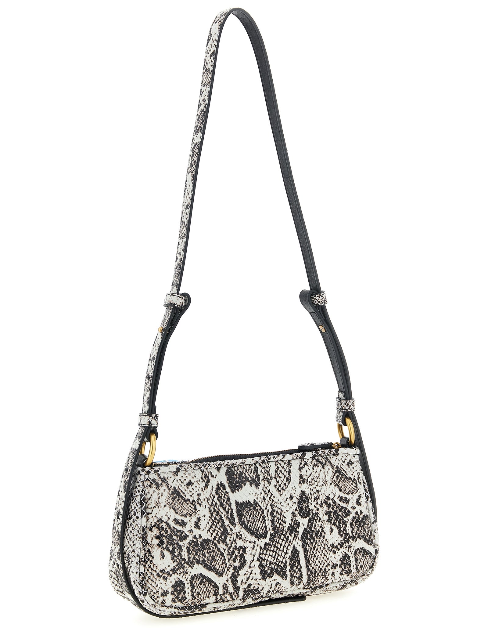 PINKO Gray Calfskin Crossbody Bag