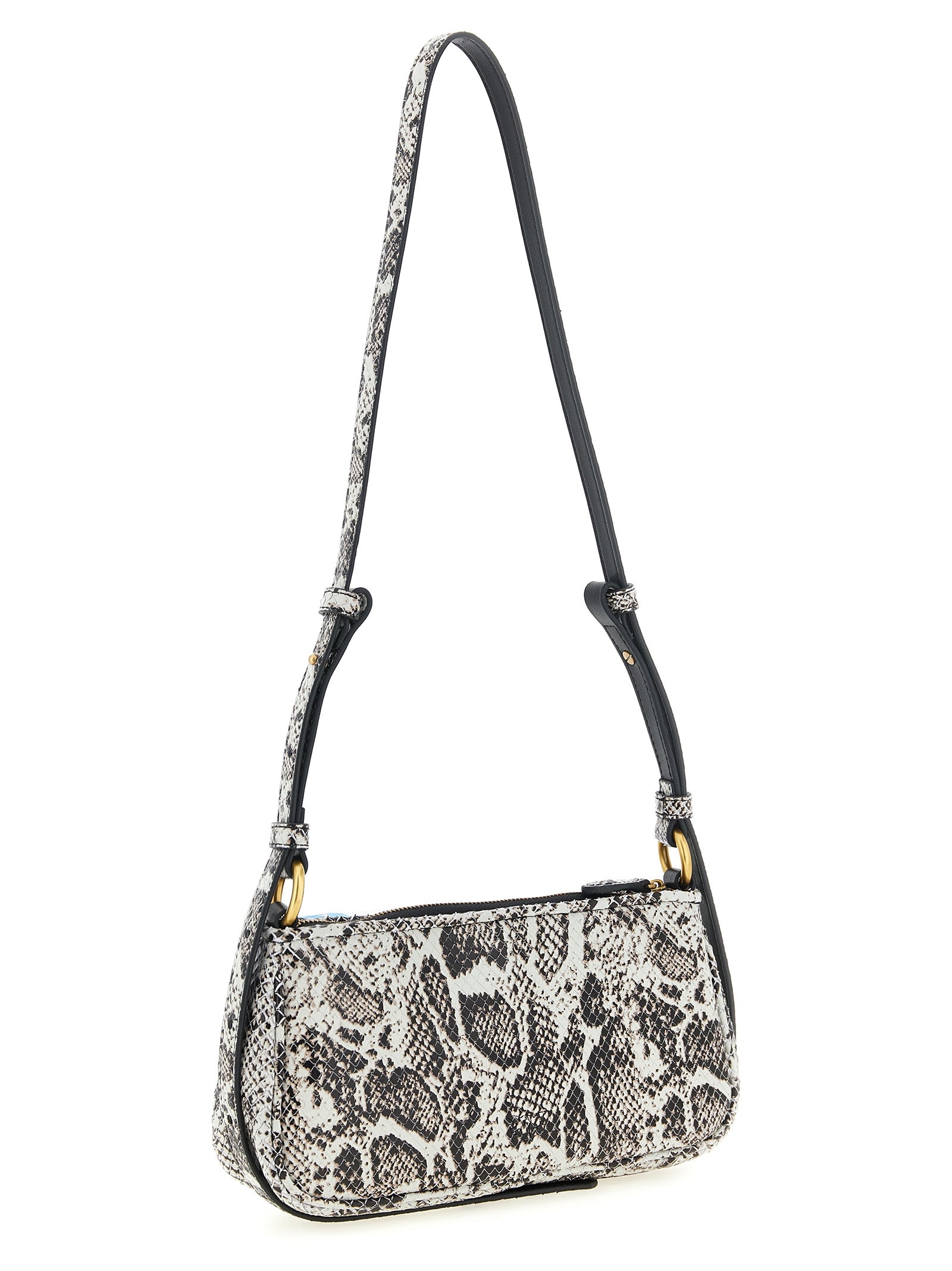 PINKO Gray Calfskin Crossbody Bag