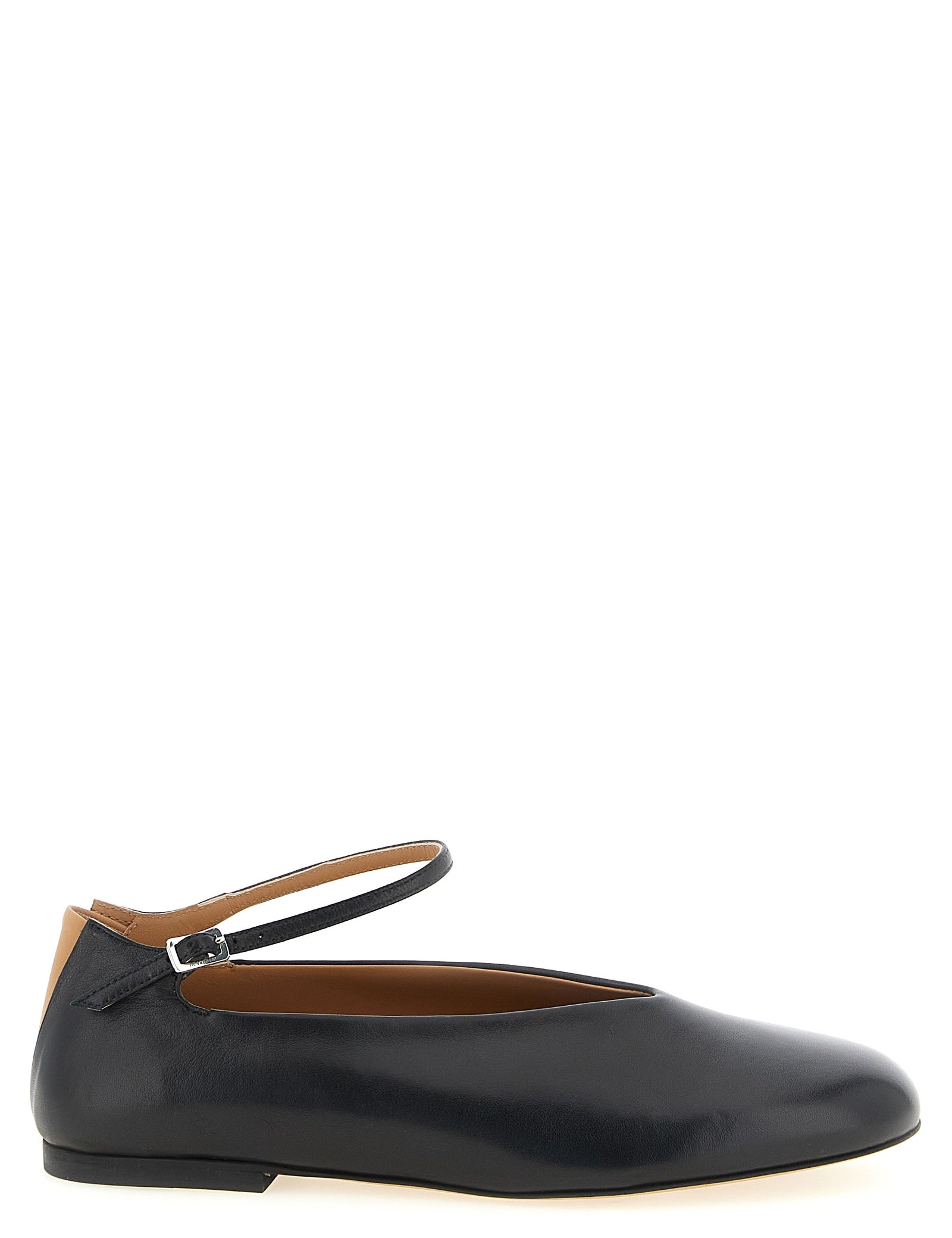 Jil Sander Black Calfskin Ballet Flats