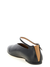Jil Sander Black Calfskin Ballet Flats