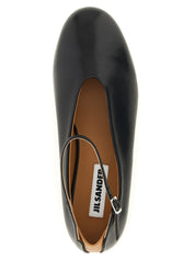 Jil Sander Black Calfskin Ballet Flats