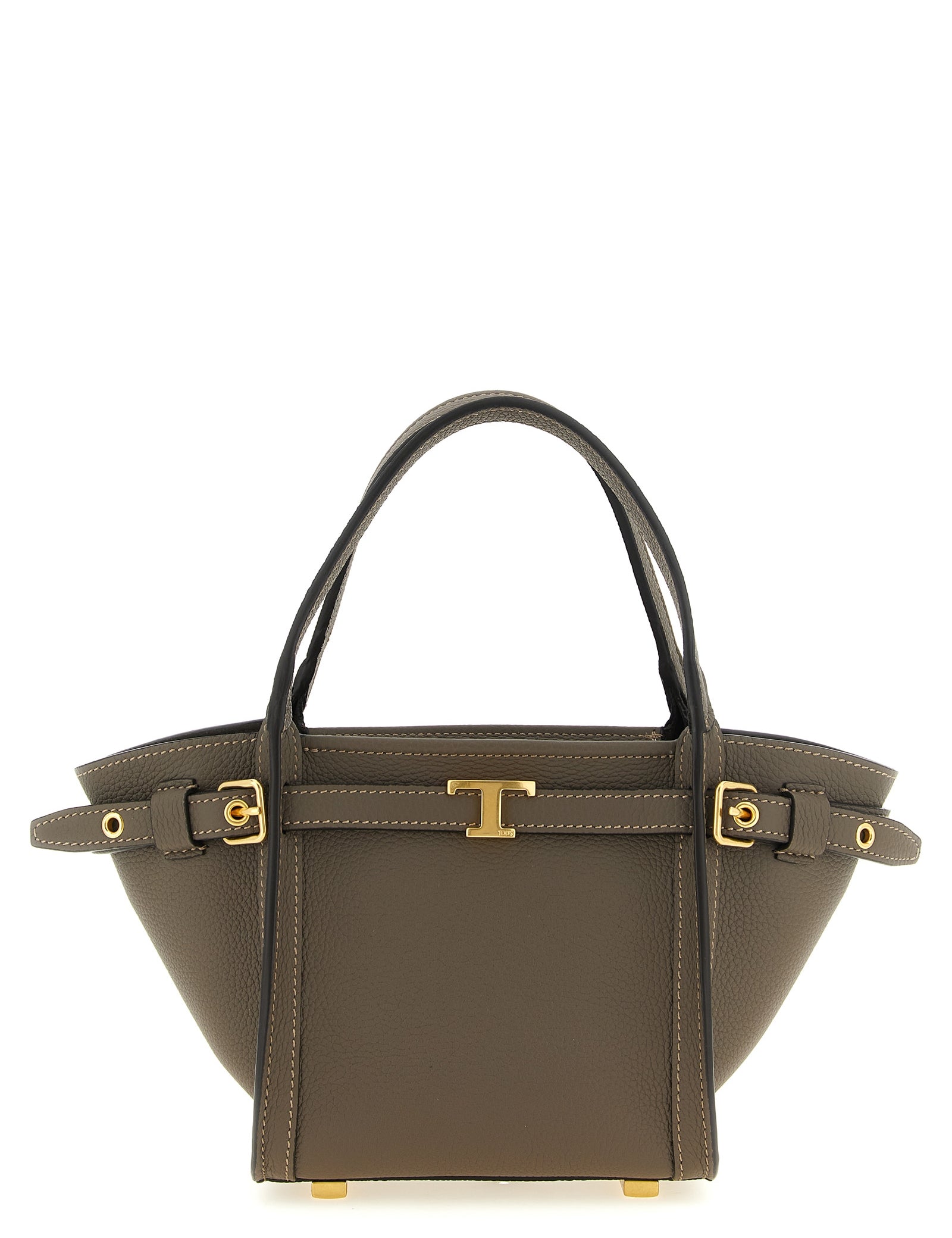 Tod's Gray Calfskin Tote Bag